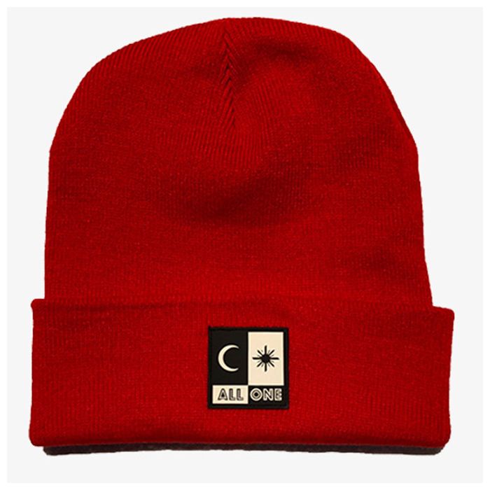 Gorro de lana acrilica. All one Brand Acrylic Beanie Red. Color: Rojo.