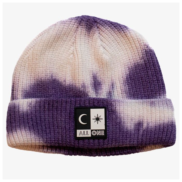 Gorro de lana acrilica. All one Brand Tie Dye Beanie Purple. Color: Morado