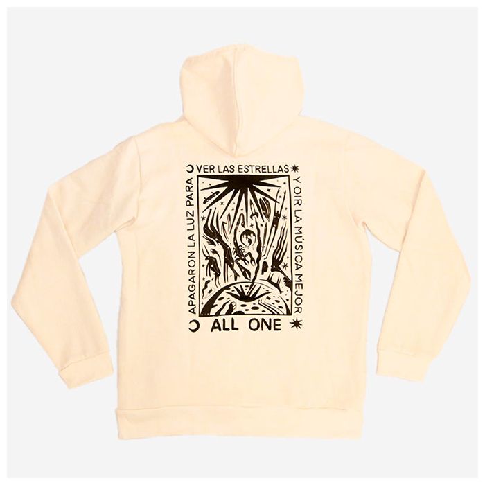 Sudadera con capucha All One Brand Ver Las Estrellas Hoodie Rilo Collab. Color: Natural