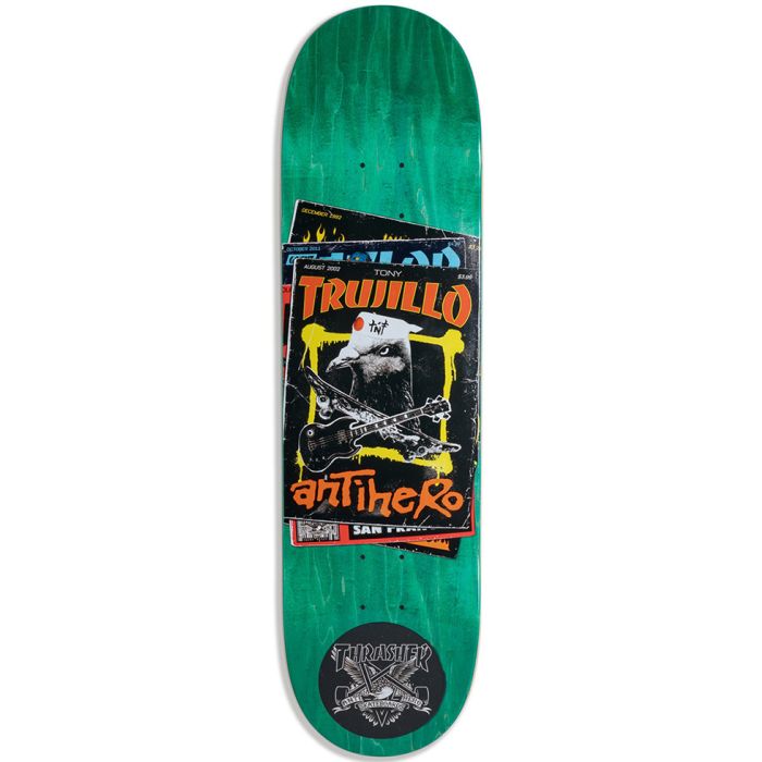 Tabla de monopatín Anti-Hero Tony Trujillo Thrasher Collab 8.50" x 31.85". WB: 14.25". (Unidad)