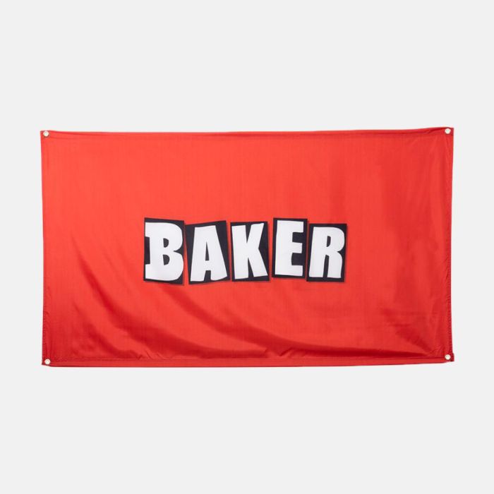 Pancarta Baker Brand Logo Banner 3" x 5" Color, Rojo, Blanco