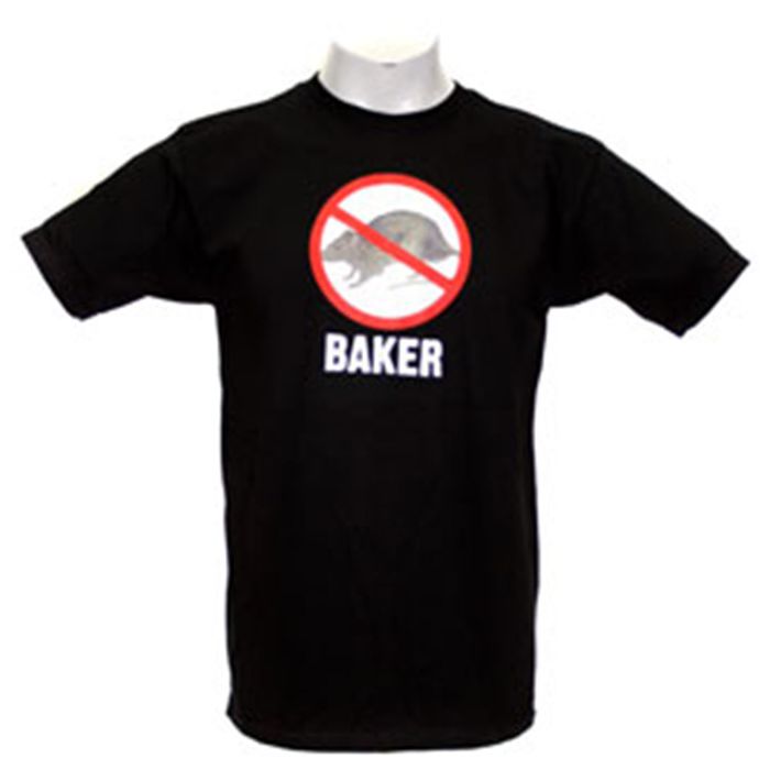Camiseta Baker No Rats. Color: Negro.