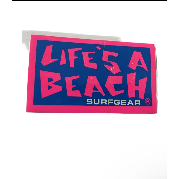 Adhesvio BBC Life’s a Beach logo design by Mark “Boogaloo” Baagoe 6" Color: Rosa/Azul
adhesivo vintage original, no es una reedicion.
