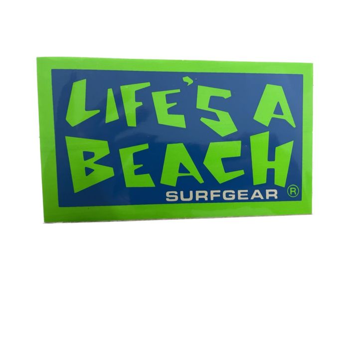 Adhesivo BBC Life’s a Beach logo design by Mark “Boogaloo” Baagoe 6". Color: Verde/Azul
adhesivo vintage original, no es una reedicion.