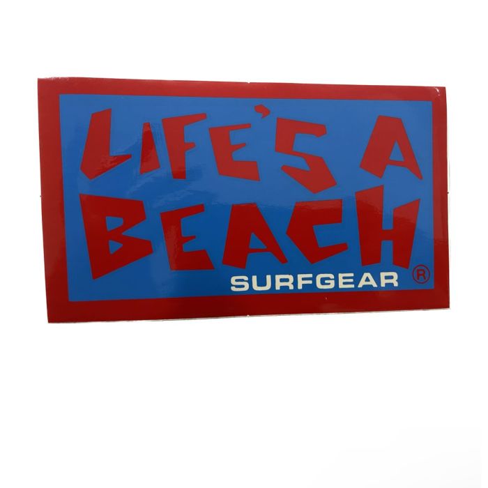 Adhesivo BBC Life’s a Beach logo design by Mark “Boogaloo” Baagoe 6". Color: Rojo/Azul
adhesivo vintage original, no es una reedicion.