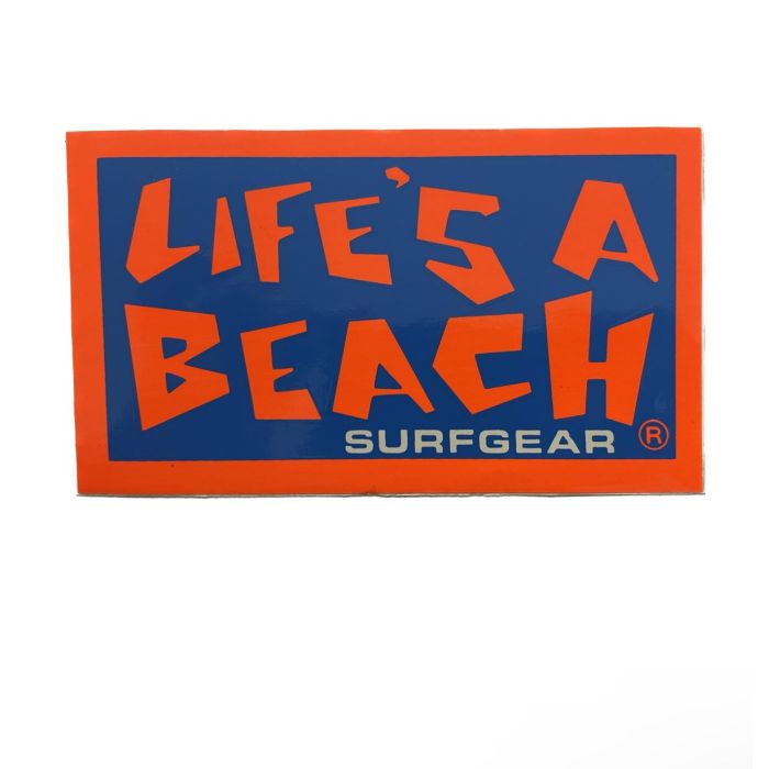 Adhesivo BBC Life’s a Beach logo design by Mark “Boogaloo” Baagoe 6" Color: Naranja/Azul
adhesivo vintage original, no es una reedicion.