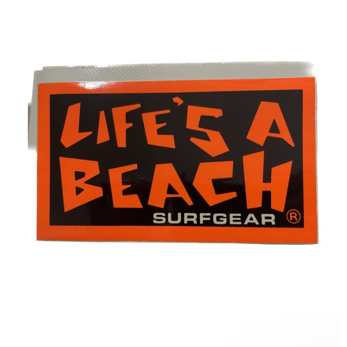 Adhesivo BBC Life’s a Beach logo design by Mark “Boogaloo” Baagoe 6". Color: Naranja/Negro
adhesivo vintage original, no es una reedicion.