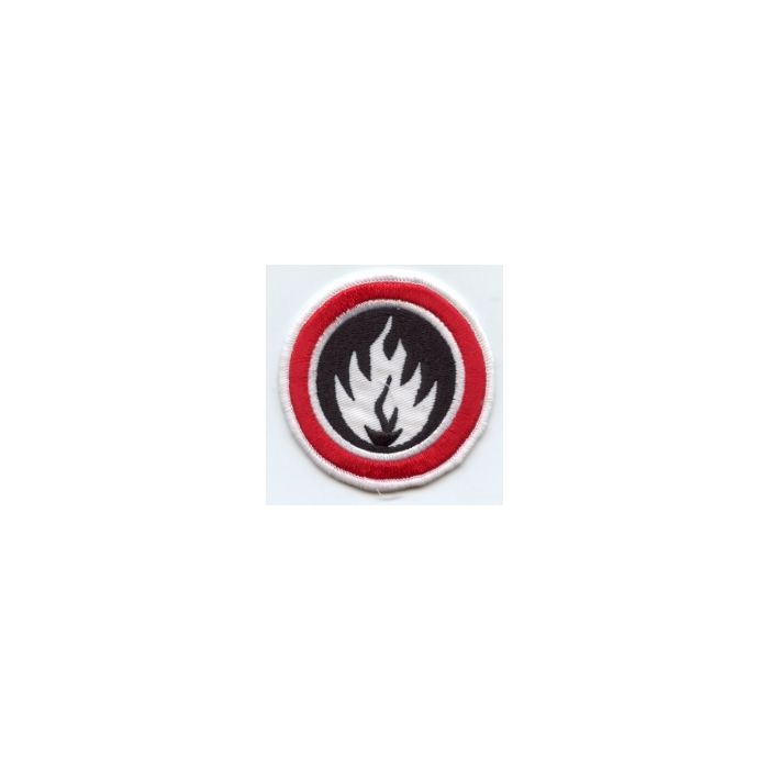 Parche Black Label Top Flame Rojo