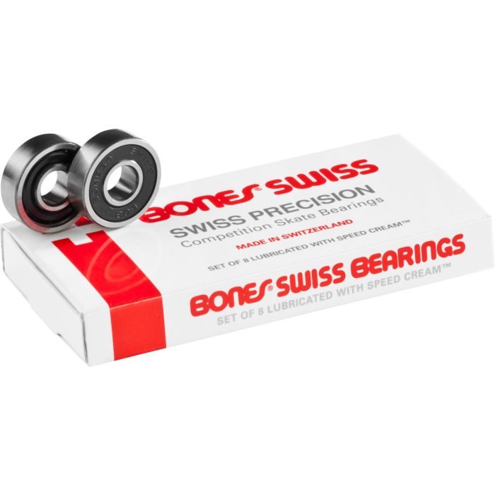 Rodamientos Bones Bearings Original Swiss Bearings. 

Set De 8 Rodamientos Con 4 Espaciadores, Instrucciones y un adheshivo.