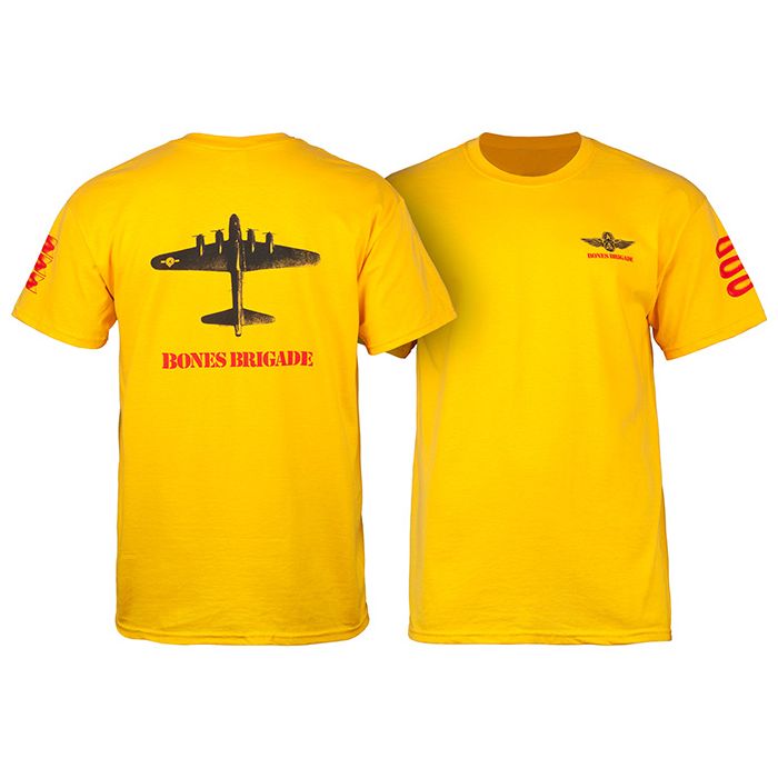 Camiseta de manga corta Bones Brigade Bomber. Color: Dorado. (Unidad)