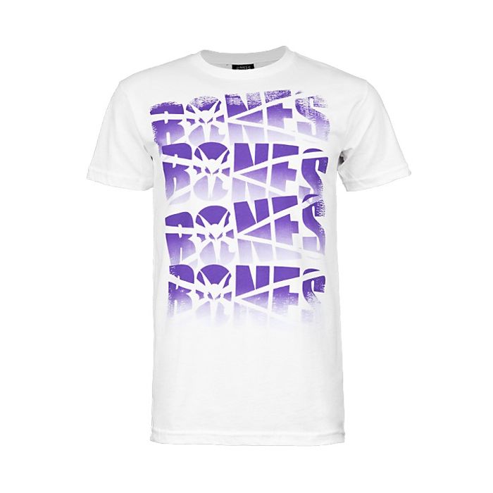 Camiseta Bones Quattro. Color: Blanco/ Morado