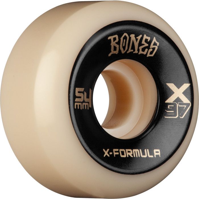 Ruedas de Monopatín Bones Wheels X Formula V5 Ninety Seven 54mm x 31mm. 97a. Color: Blanco. (4 Unidades)