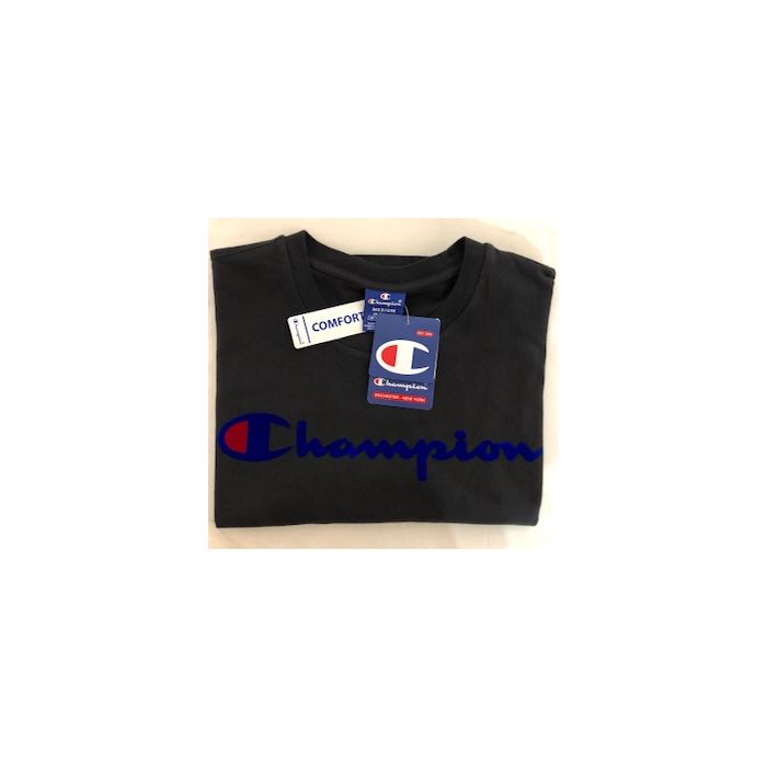 Camiseta Champion Logo Rochester Crewneck T-Shirt 100% Algodon Color, Negro