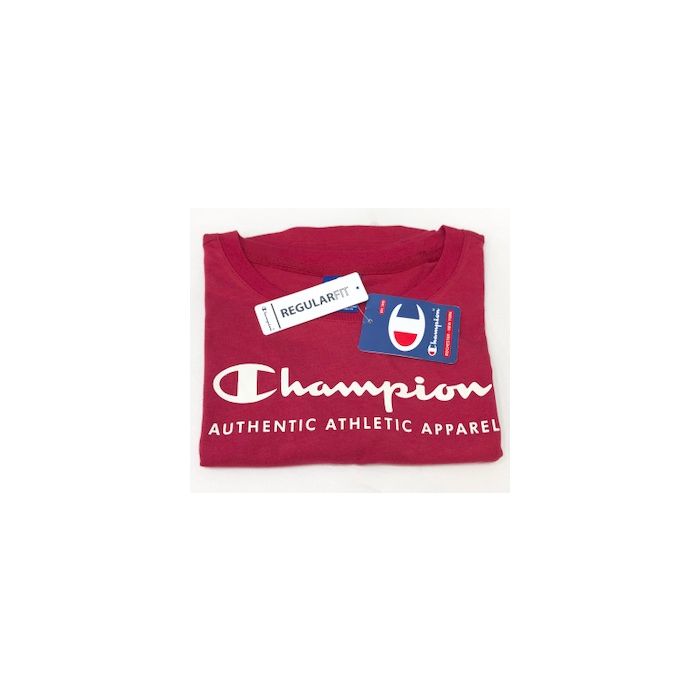 Camiseta Champion Logo Rochester Crewneck Women Color, Rojo 