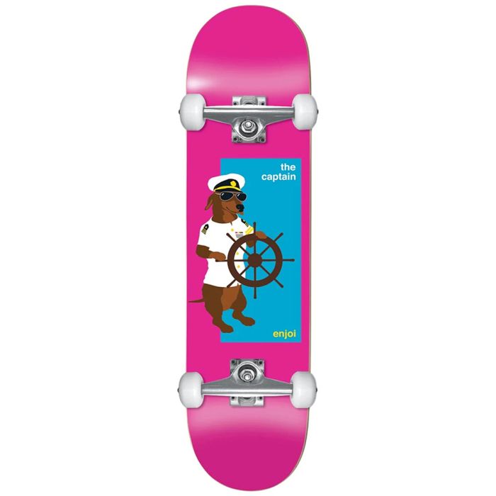Completo Enjoi Enjoi The Captain Youth 7.25" x 31.3". WB: 14.3". Color: Rosa. (Unidad)
