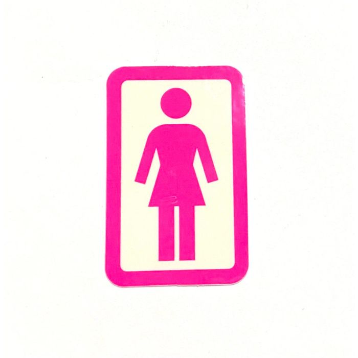 Girl Skateboards Og Classic Logo Sticker 2" White Pink (Unidad)