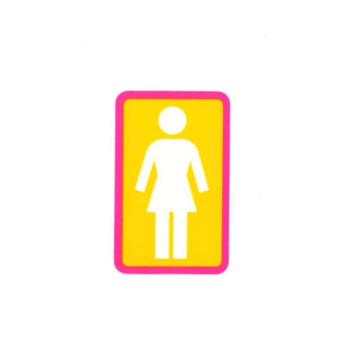 Girl Skateboards Og Classic Logo Sticker 3.25" Orange Pink (Unidad)