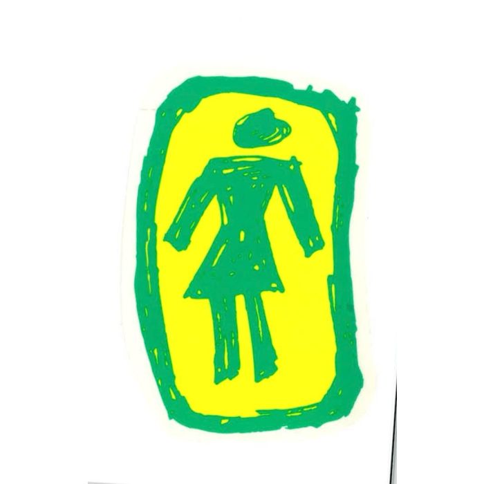 Girl Skateboards Decal 3.75" Green Yellow (Unidad)