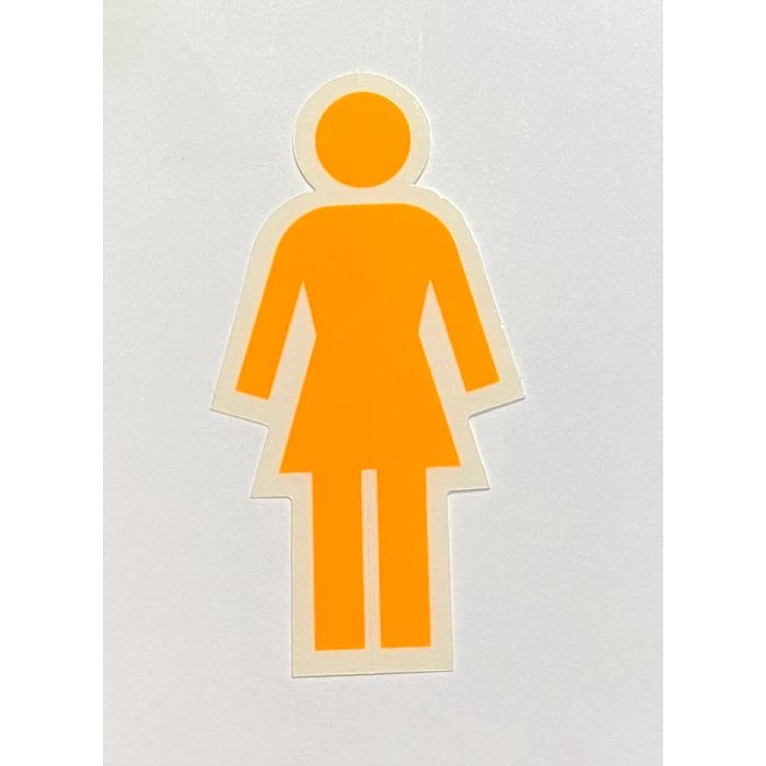 Pegatina Girl Skateboards Logo Girl 3.5" x 1.75" Color: Naranja (Unidad)