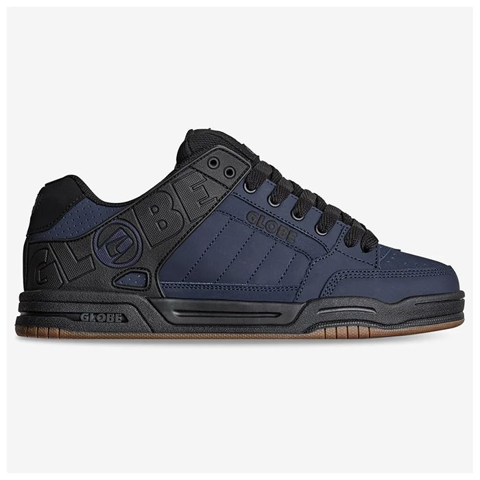 Zapatillas Globe la silueta clásica de skate cuenta con un cuello exterior de TPR moldeado para mayor soporte y durabilidad, y un patrón de suela S-Trac™ para mejorar el agarre y la sensación de la tabla. La Tilt. Color: Midnight/Black forma parte de nues