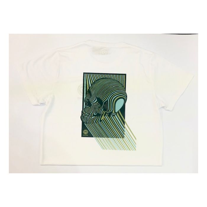 Camiseta Imagine Skateboards Tshirt Skull. Color: Negro/ Aceituna/ camiseta Blanca