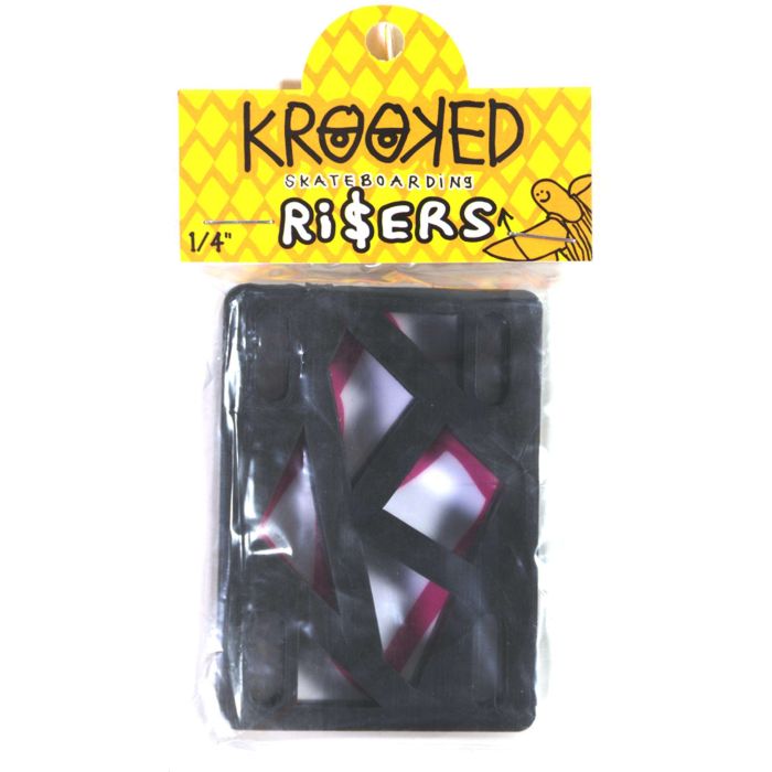 Alzas Krooked Riser Pads 1/8" para todo tipo de ejes y tablas. (Pack 2 Und.). Color: Rosa