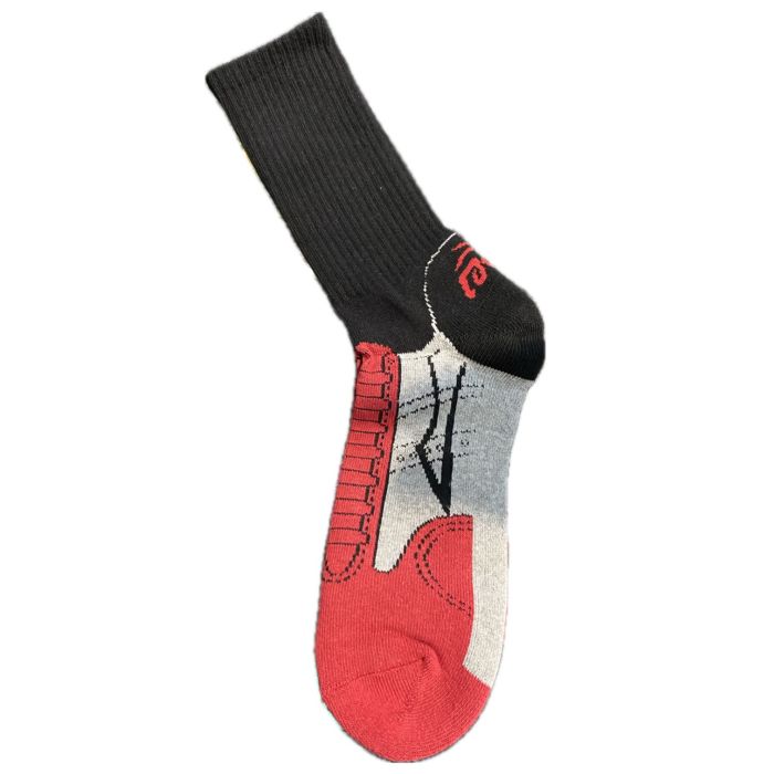 Calcetines Lakai Manchester Sock. Color: Negro/Rojo