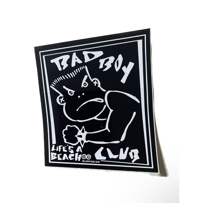 Adhesivo nos Life's A Beach Bad Boy Club 80's Vintage Surfing 4" Color:Negro/Blanco
adhesivo vintage original, no es una reedicion.