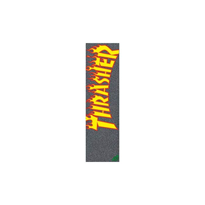 Pliego de Mob Griptape Thrasher Flames Logo 9" x 33" Color, Rojo/ Negro
