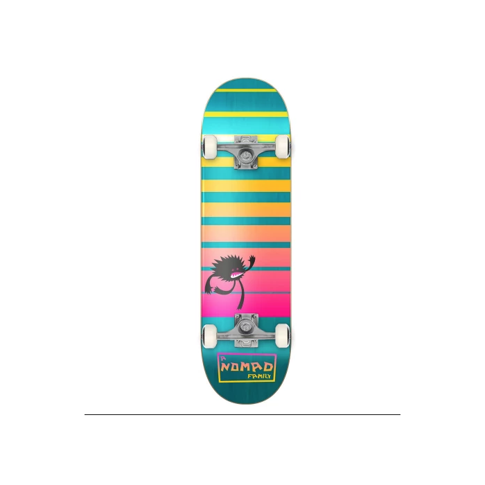 Monopatín completo Nomad Skateboards Horizon Tiffany 8.125" x 32.0". Concavo medio. Ruedas Nomad 52mm x 33mm. 99a. Color: Teal. (Unidad)