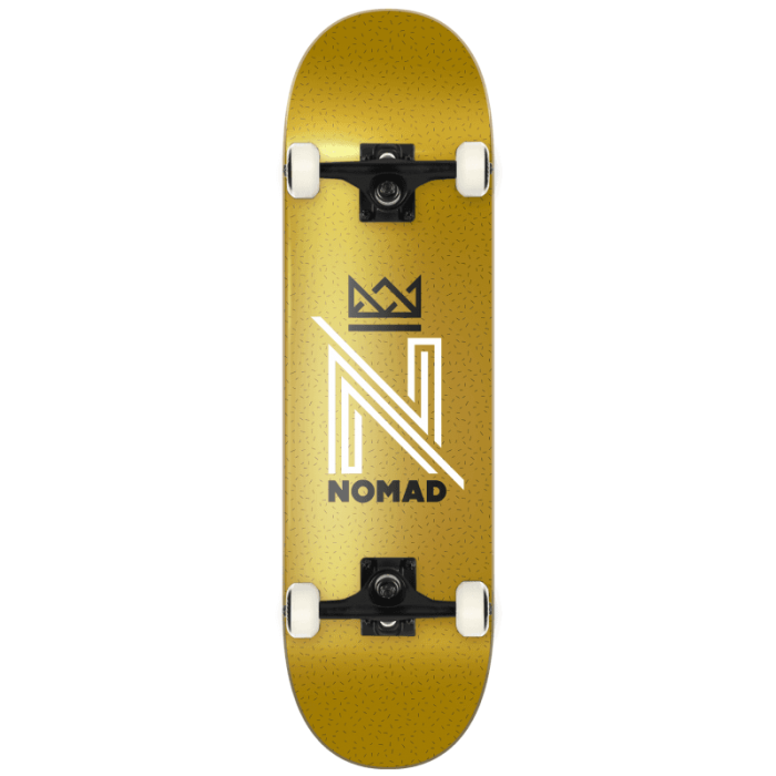 Monopatín completo Nomad Skateboards OG Logo 8.0" 
Color, Dorado . (Unidad)
