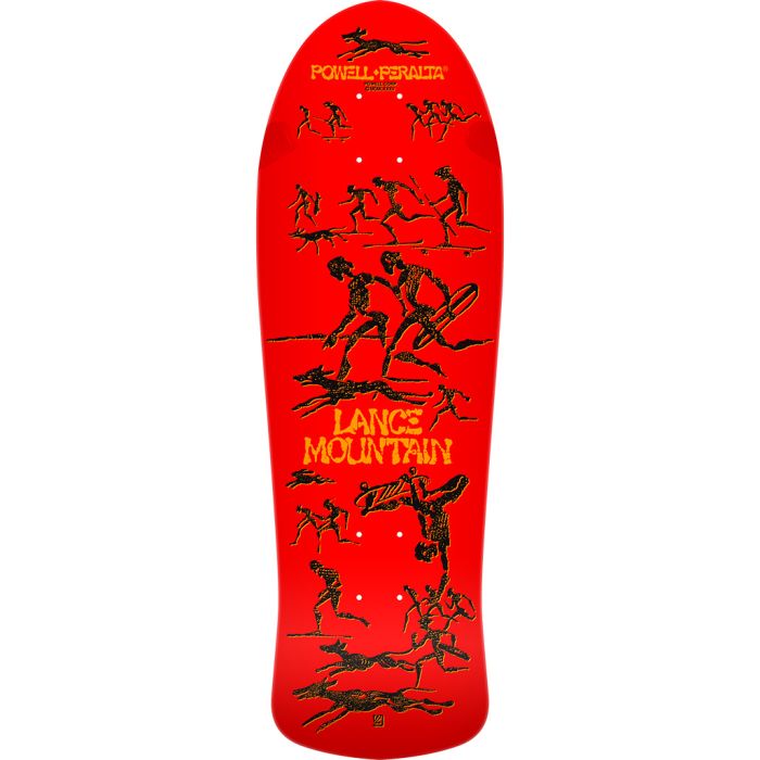 Tabla de monopatín Powell Peralta Mountain Bones Brigade 15 Reissue. 9.90" x 30.67". Color: Rojo. (Unidad)