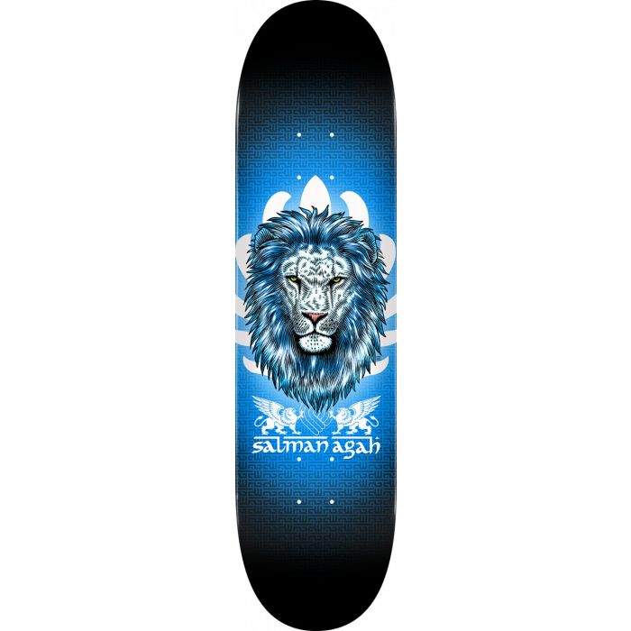 Tabla de monopatín Powell Peralta Deck Salman Agah Lion 3 Deck 242 8.0" x 31,45". Shape. 242. Color: Azul
