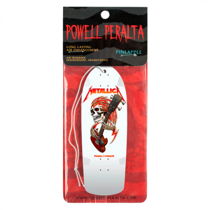 Ambientador Powell Peralta Powell Peralta Air Fresherner Metallica Collab Ananás White. (Unidad)