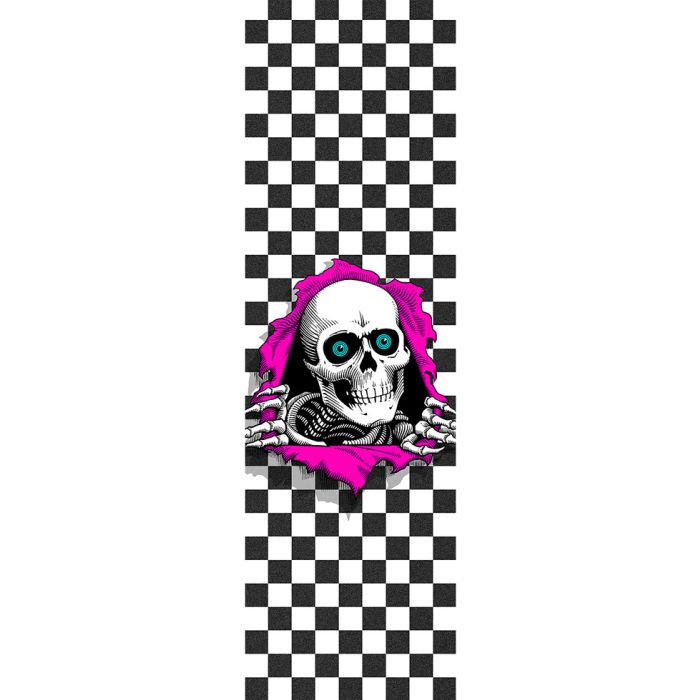 Pliego de Lija Powell Peralta Ripper Checker. 9.0" x 33.0". Color: Blanco