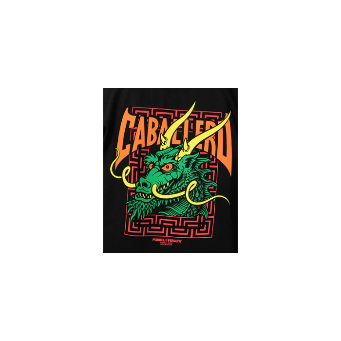 Camiseta de manga larga Powell Peralta Steve Caballero Street Dragon Blackr. Color: Negro