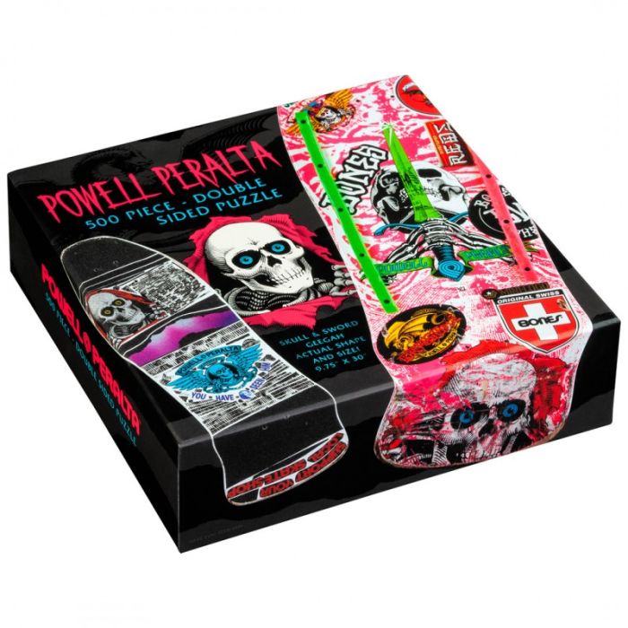 Powell Peralta Puzzle Skull & Sword Geegah Pink