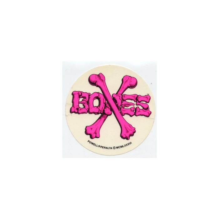 Adhesivo Powell Peralta NOS Crossbones 4" pink