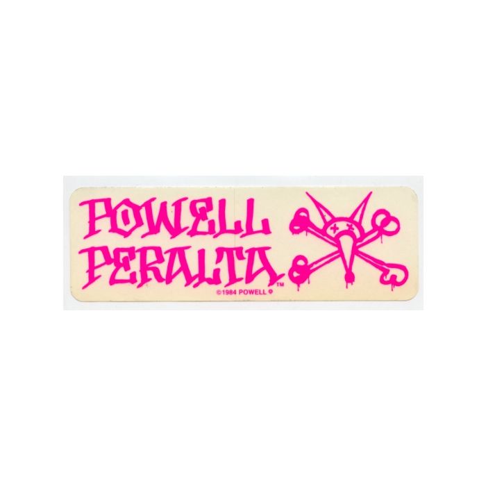Adhesivo Powell Peralta NOS Vato Rat Bones Color Rosa de 7"