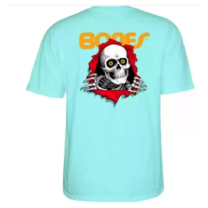 Camiseta de manga corta Powell Peralta Ripper. Color: Azul Celandon