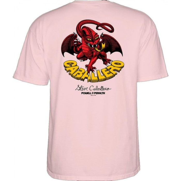 Camiseta de Manga Corta Powell Peralta Steve Caballero Classic Dragon. Color: Rosa
