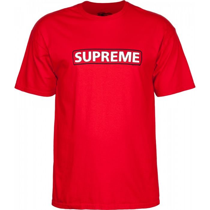 Camiseta de manga corta Powell Peralta Supreme. Color: Rojo