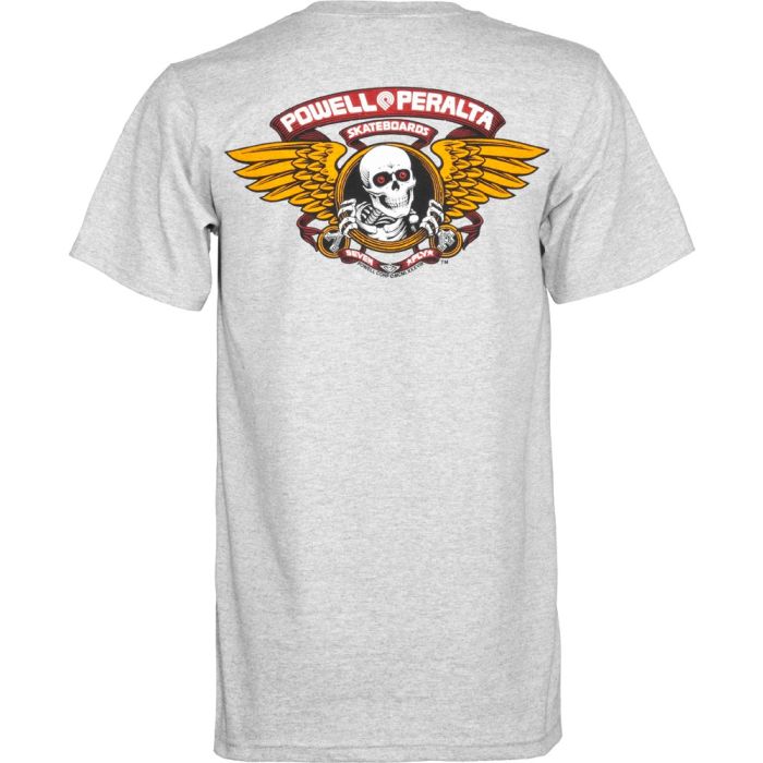 Camiseta Powell Peralta Winged Ripper, Color: Gris Jaspeado