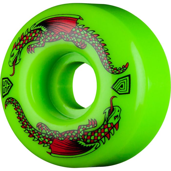 Ruedas de monopatín Powell Peralta Formula Dragon, 55mm. x 34mm. 93a. Color: Green. (4 Unidades)