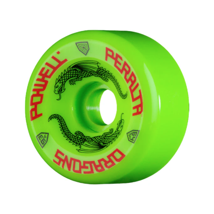 Ruedas de monopatín Powell Peralta Formula Dragon, 64mm. x 36mm. 93a. Color: Verde. (4 Unidades)