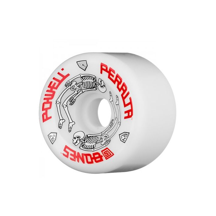 Ruedas Powell Peralta G-Bones 64mm x 41mm 97a. Color: Blanco. Reedicion.