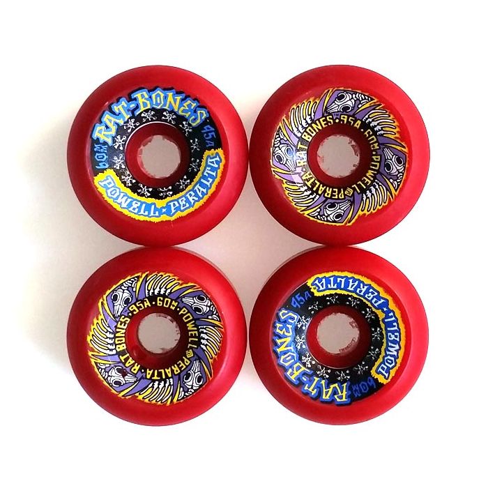 Ruedas Powell Peralta NOS Rat Bones II 60mm x 32mm 95a Color, Rojo