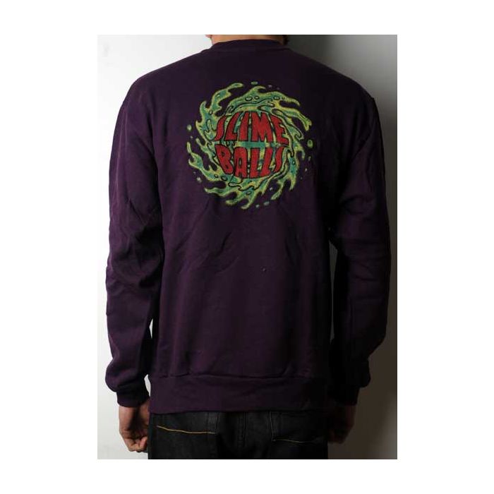 Sudadera Santa Cruz Slime Balls logo. Color: Morado