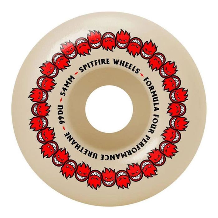 Ruedas de monopatín Spitfire Wheels Formula Four Classic Full Repeaters 54mm x 34mm. 99a Color, Natural
