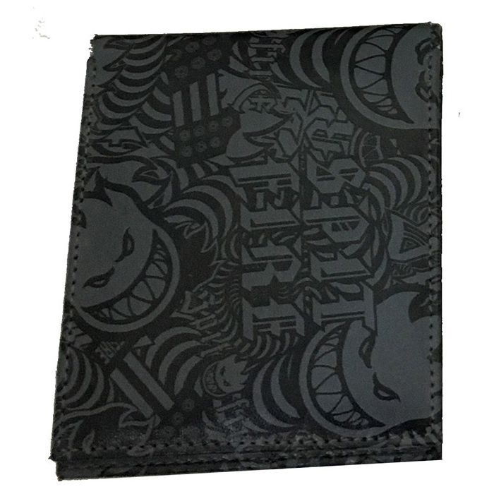 Cartera de cuero Spitfire. Color negro